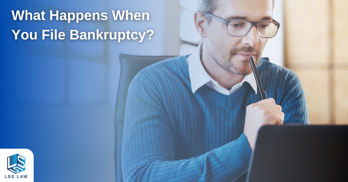 Individual experiencing financial relief after learning what happens when you file bankruptcy.